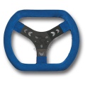 STEERING WHEEL COVERED WITH CHAMOIS LEATHER, BLUE COLOUR